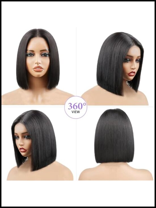 100% Human Hair Bob Wig 13x4 Lace Front Glueless Short Bob Wigs for Women 150 main image 5